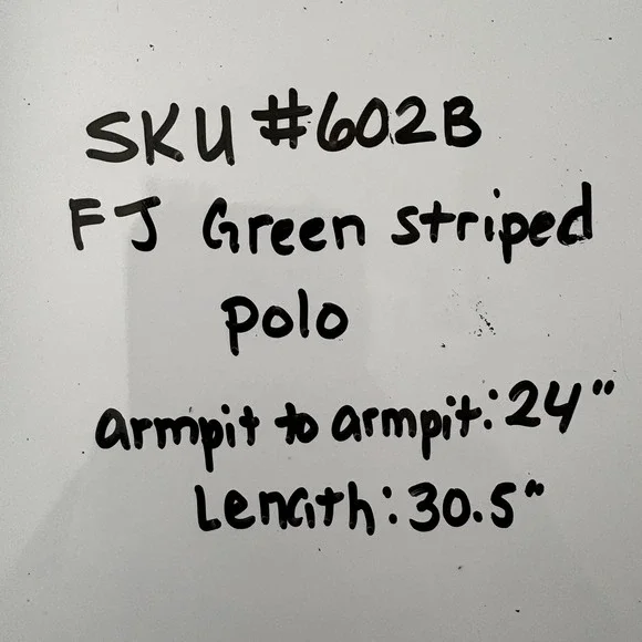 FootJoy Polo Shirt Mens XL Extra‎ Large Green Striped Short Sleeve Golf Casual - Picture 10 of 10